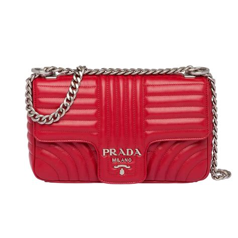 prada red patent leather shoulder bag|Prada diagramme leather shoulder bag.